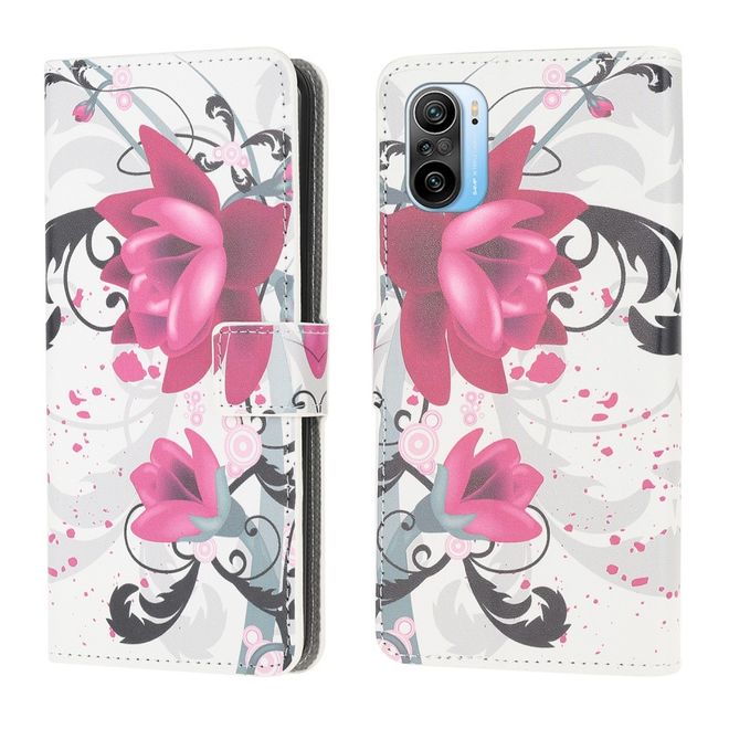 Xiaomi Mi 11i / Poco F3 / Poco F3 Pro Handy Hülle - Leder Bookcover Image Series - Lotus Blume