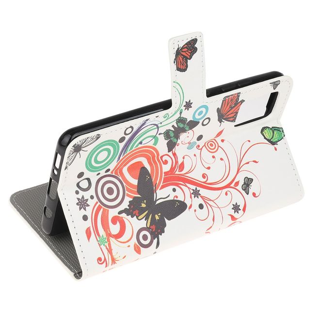 Xiaomi Mi 11i / Poco F3 / Poco F3 Pro Handy Hülle - Leder Bookcover Image Series - Schmetterlinge und Kreise