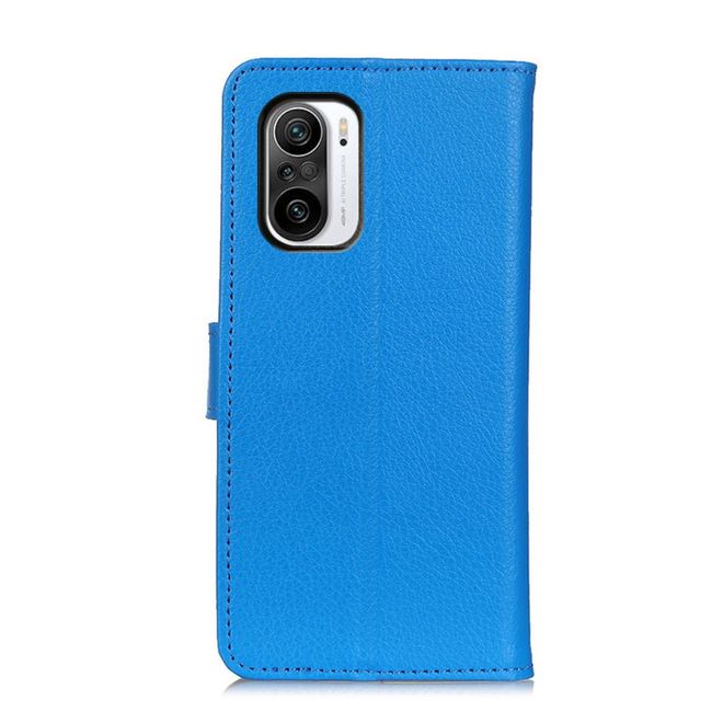 Xiaomi Mi 11i / Poco F3 / Poco F3 Pro Handy Hülle - Litchi Leder Bookcover Series - blau