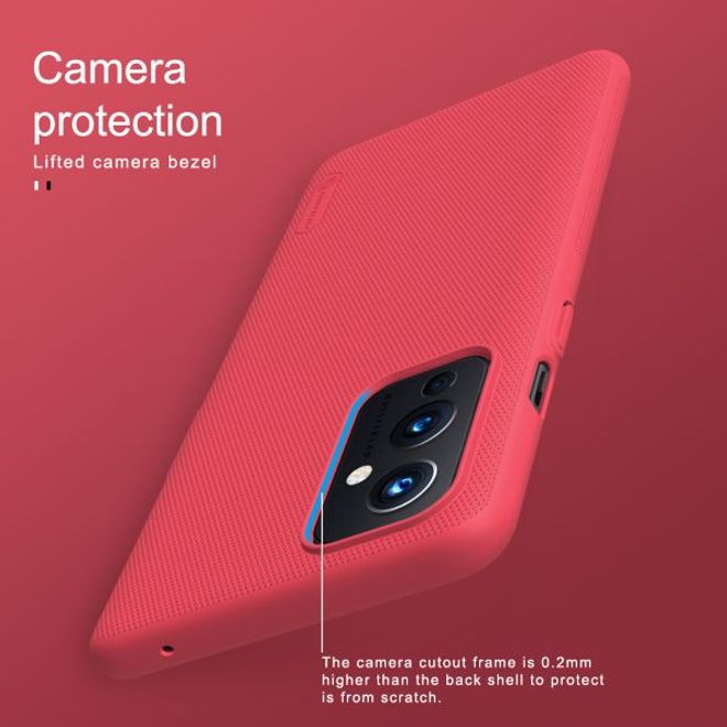 Nillkin - OnePlus 9 Hülle - Plastik Case - Super Frosted Shield Series - rot