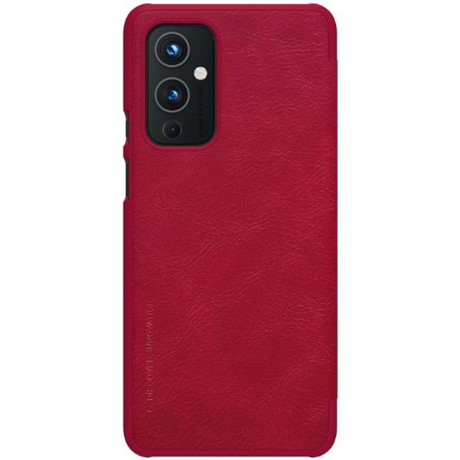 Nillkin - OnePlus 9 Hülle - Leder Book Case - Qin Series - rot