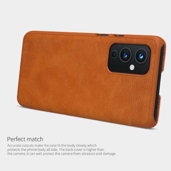 Nillkin - OnePlus 9 Hülle - Leder Book Case - Qin Series - braun