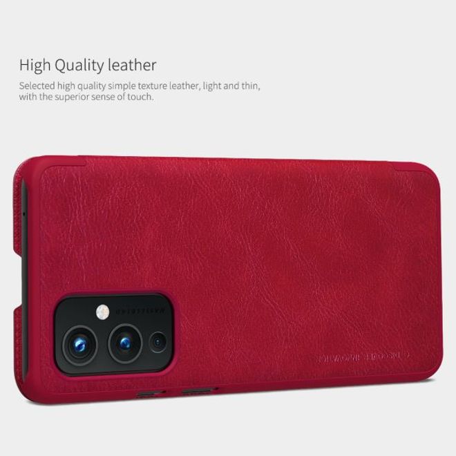 Nillkin - OnePlus 9 Hülle - Leder Book Case - Qin Series - braun