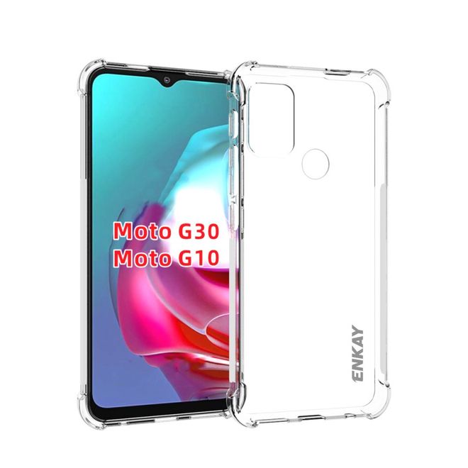 Enkay - Motorola Moto G30 / G10 Handyhülle - Robustes TPU Softcase - transparent