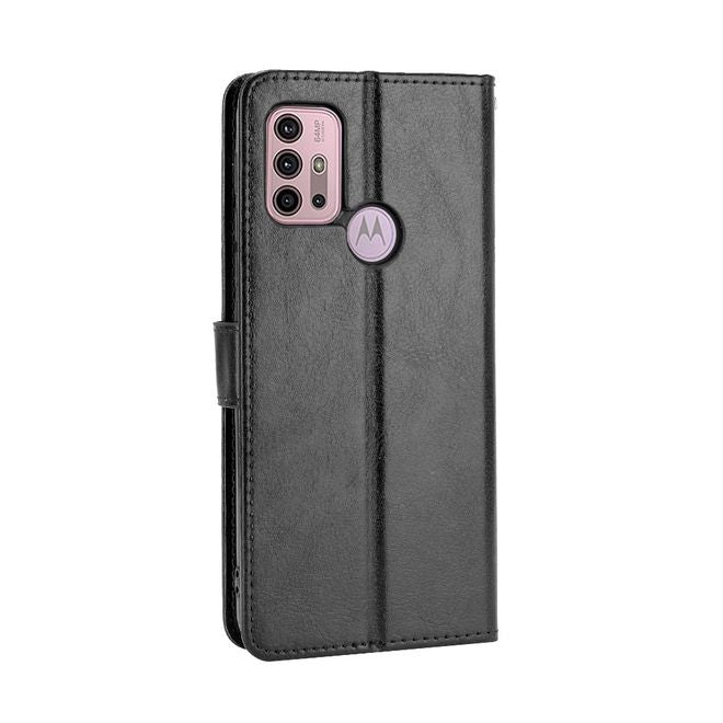 Motorola Moto G30 / G10 Handyhülle - Crazy Horse III Leder Series Case - schwarz