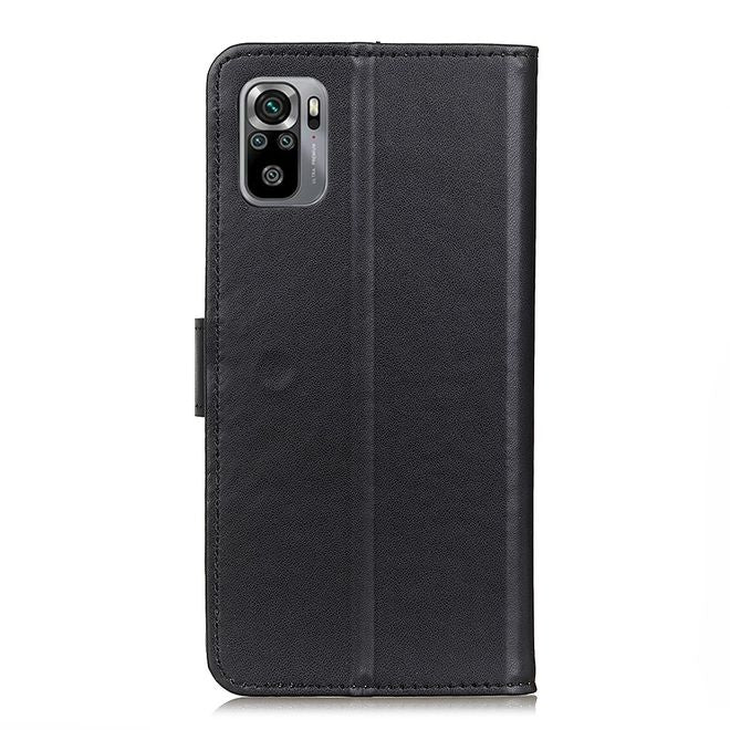 Xiaomi Redmi Note 10S / Redmi Note 10 4G Handy Hülle - Classic II Leder Bookcover Series - schwarz