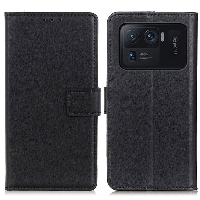 Xiaomi Mi 11 Ultra Handy Hülle - Classic II Leder Bookcover Series - schwarz