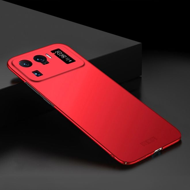 Mofi - Xiaomi Mi 11 Ultra Handyhülle - Schlanke Hülle aus Hartplastik - Shield Series - rot