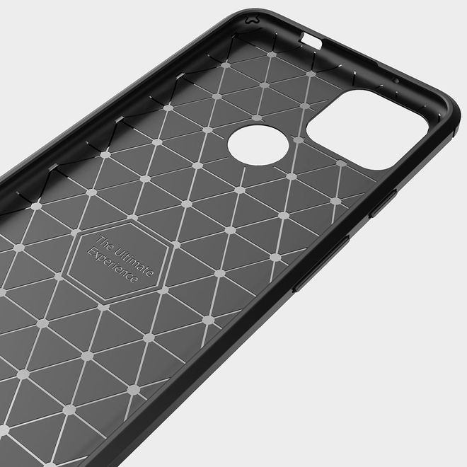 Google Pixel 5a Handyhülle - Carbon Fiber TPU Softcase Series - schwarz