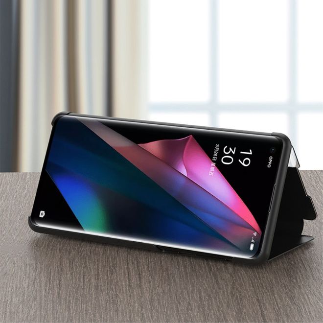 Oppo Find X3 Pro Hülle - mit seitlichem Sichtfenster - View Series - rot