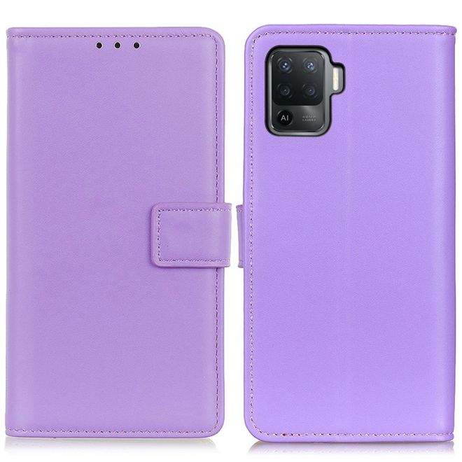 Oppo A94 Handy Hülle - Classic II Leder Bookcover Series - purpur