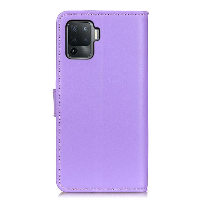 Oppo A94 Handy Hülle - Classic II Leder Bookcover Series - purpur