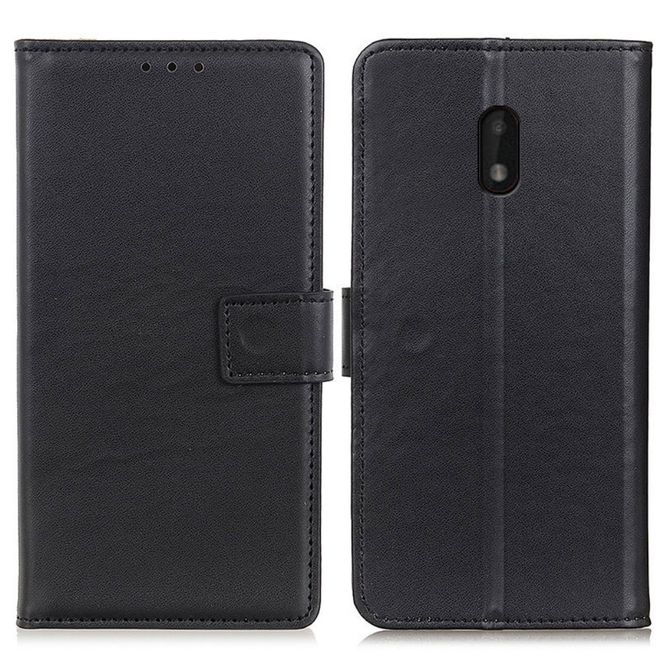 Nokia C1 Plus Handy Hülle - Classic II Leder Bookcover Series - schwarz