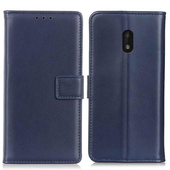 Nokia C1 Plus Handy Hülle - Classic II Leder Bookcover Series - blau