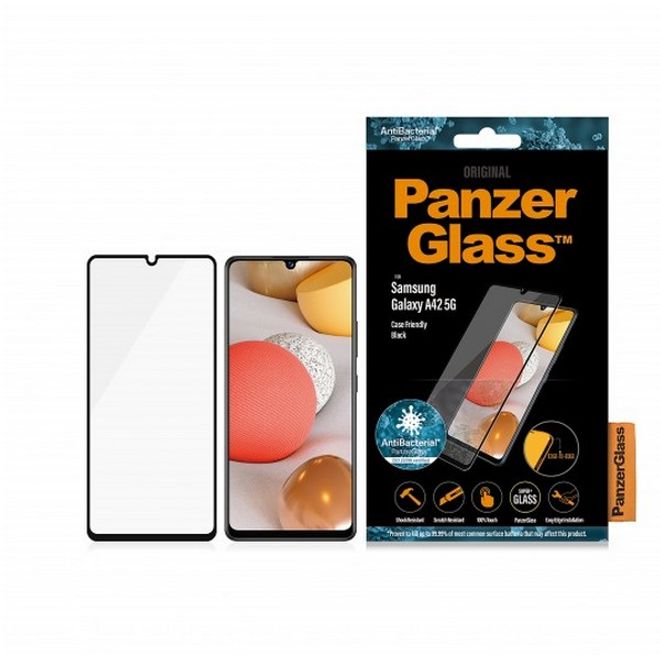 PanzerGlass - Samsung Galaxy A42 5G Displayschutz aus gehärtetem Glas - Case Friendly (7250) - schwarz