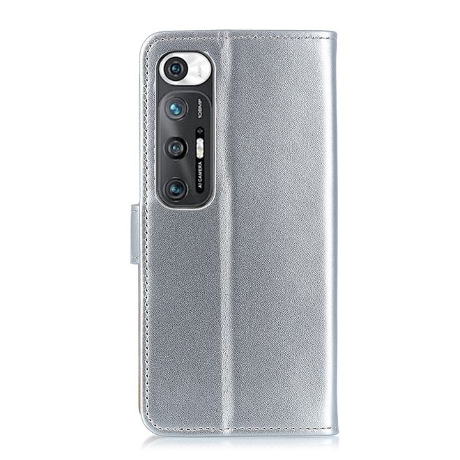 Xiaomi Mi 10S Handy Hülle - Classic II Leder Bookcover Series - silber