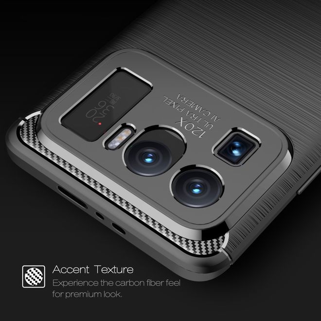 Xiaomi Mi 11 Ultra Handyhülle - Carbon Fiber TPU Softcase Series - rot