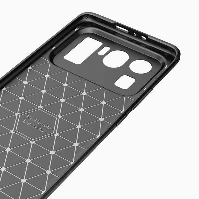 Xiaomi Mi 11 Ultra Handyhülle - Carbon Fiber TPU Softcase Series - rot