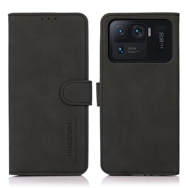 Xiaomi Mi 11 Ultra Handy Hülle - Classic IV Leder Bookcover Series - schwarz