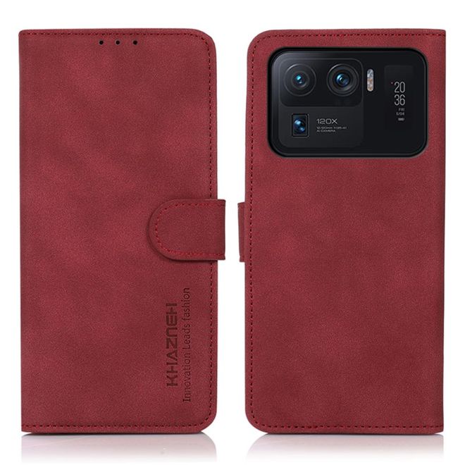 Xiaomi Mi 11 Ultra Handy Hülle - Classic IV Leder Bookcover Series - rot