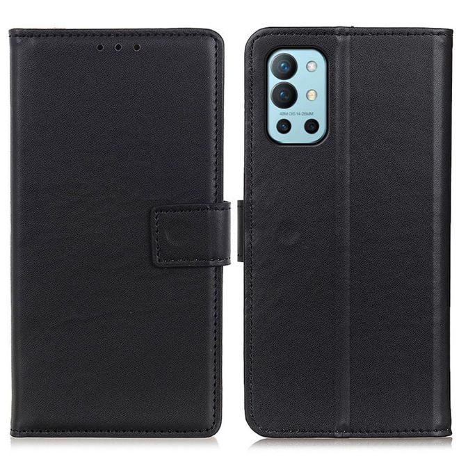 OnePlus 9R Handy Hülle - Classic II Leder Bookcover Series - schwarz