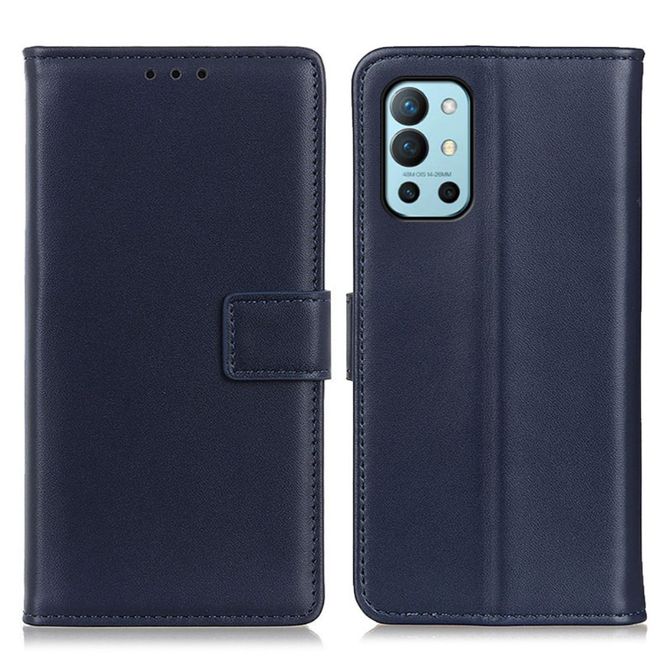 OnePlus 9R Handy Hülle - Classic II Leder Bookcover Series - blau