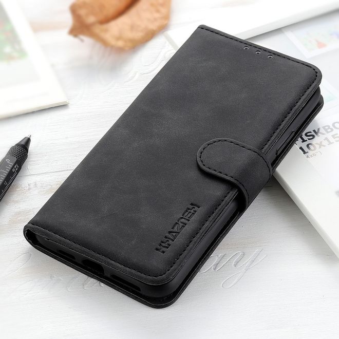 OnePlus 9R Handy Hülle - Classic IV Leder Bookcover Series - schwarz