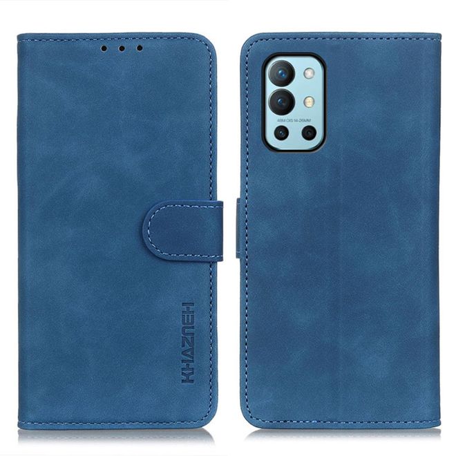 OnePlus 9R Handy Hülle - Classic IV Leder Bookcover Series - blau