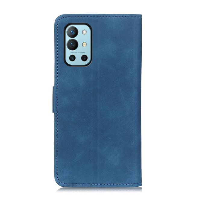 OnePlus 9R Handy Hülle - Classic IV Leder Bookcover Series - blau