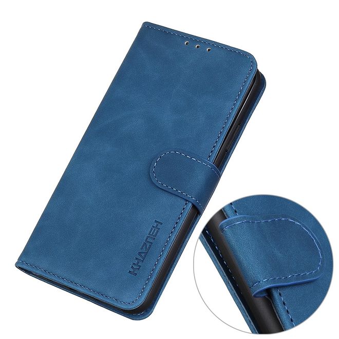 OnePlus 9R Handy Hülle - Classic IV Leder Bookcover Series - blau