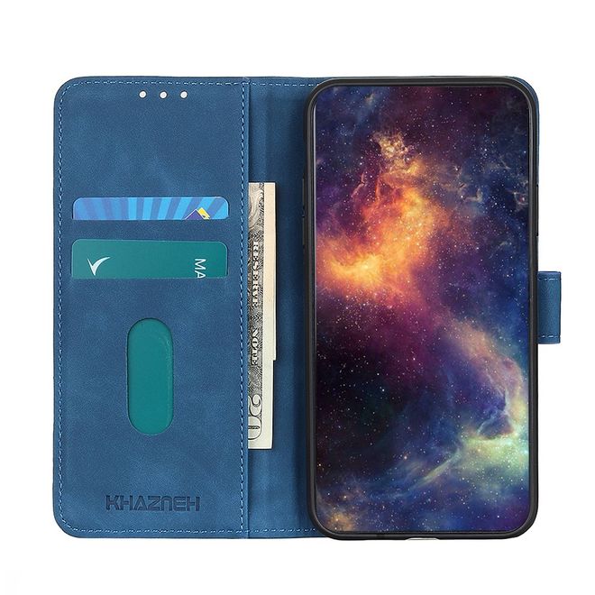 OnePlus 9R Handy Hülle - Classic IV Leder Bookcover Series - blau
