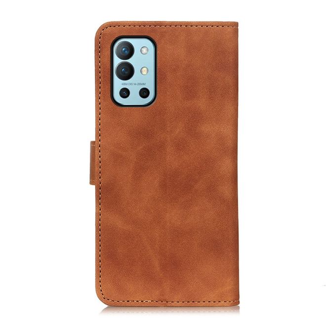 OnePlus 9R Handy Hülle - Classic IV Leder Bookcover Series - braun