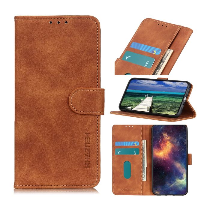 OnePlus 9R Handy Hülle - Classic IV Leder Bookcover Series - braun