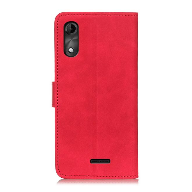 Wiko Y51 Handy Hülle - Classic IV Leder Bookcover Series - rot