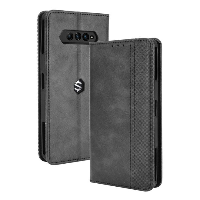 Xiaomi Black Shark 4 Pro / 4 Handy Hülle - Classic V Leder Bookcover Series - schwarz