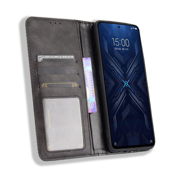 Xiaomi Black Shark 4 Pro / 4 Handy Hülle - Classic V Leder Bookcover Series - schwarz