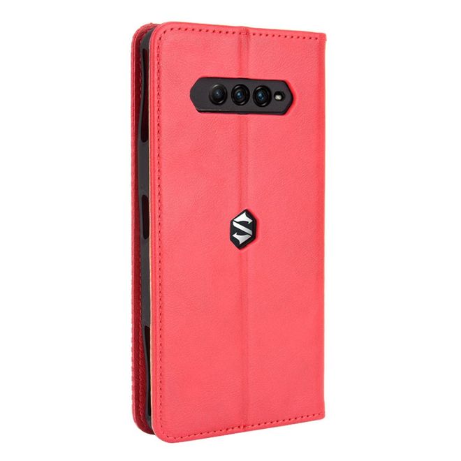 Xiaomi Black Shark 4 Pro / 4 Handy Hülle - Classic V Leder Bookcover Series - rot