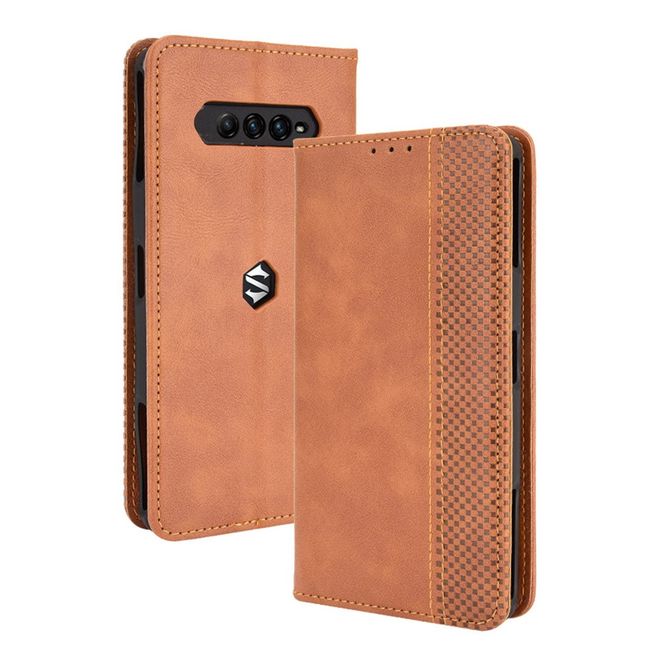 Xiaomi Black Shark 4 Pro / 4 Handy Hülle - Classic V Leder Bookcover Series - braun