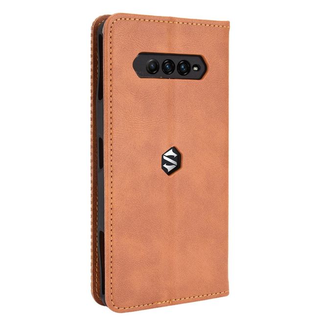 Xiaomi Black Shark 4 Pro / 4 Handy Hülle - Classic V Leder Bookcover Series - braun