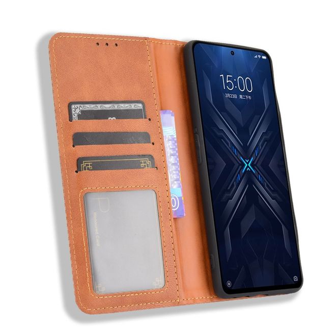 Xiaomi Black Shark 4 Pro / 4 Handy Hülle - Classic V Leder Bookcover Series - braun