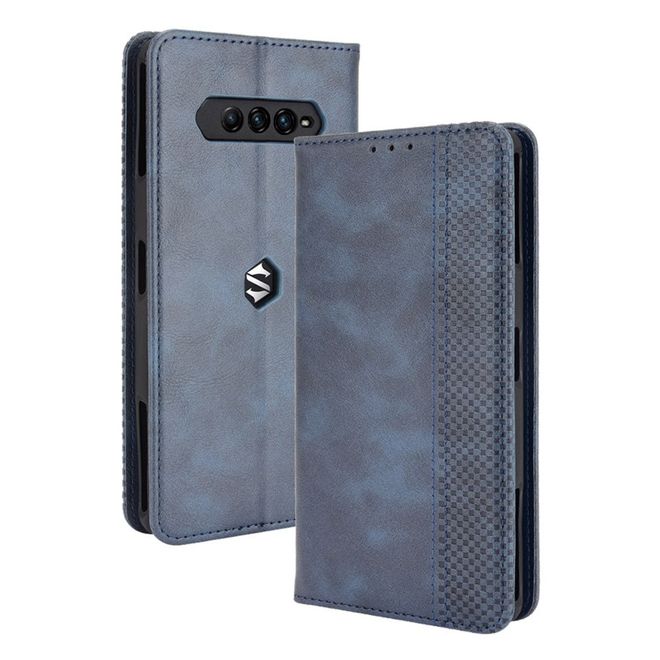Xiaomi Black Shark 4 Pro / 4 Handy Hülle - Classic V Leder Bookcover Series - blau