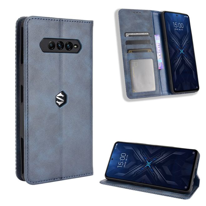 Xiaomi Black Shark 4 Pro / 4 Handy Hülle - Classic V Leder Bookcover Series - blau
