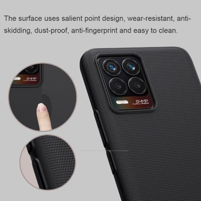 Nillkin - Oppo Realme 8 Pro / 8 Hülle - Plastik Case - Super Frosted Shield Series - schwarz