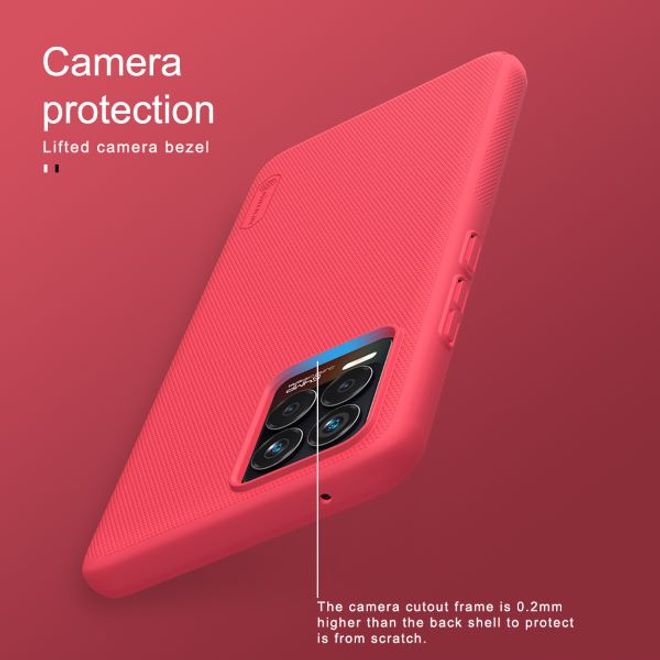 Nillkin - Oppo Realme 8 Pro / 8 Hülle - Plastik Case - Super Frosted Shield Series - rot