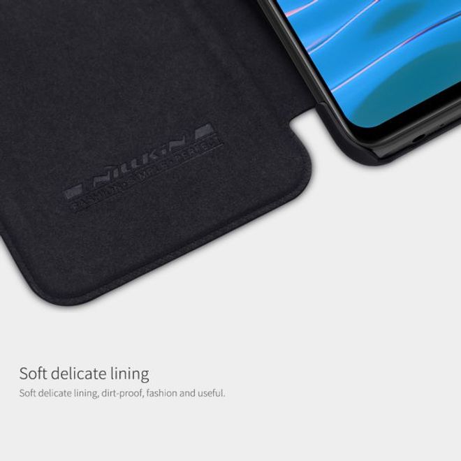 Nillkin - Xiaomi Redmi Note 10 4G Hülle - Leder Book Case - Qin Series - schwarz