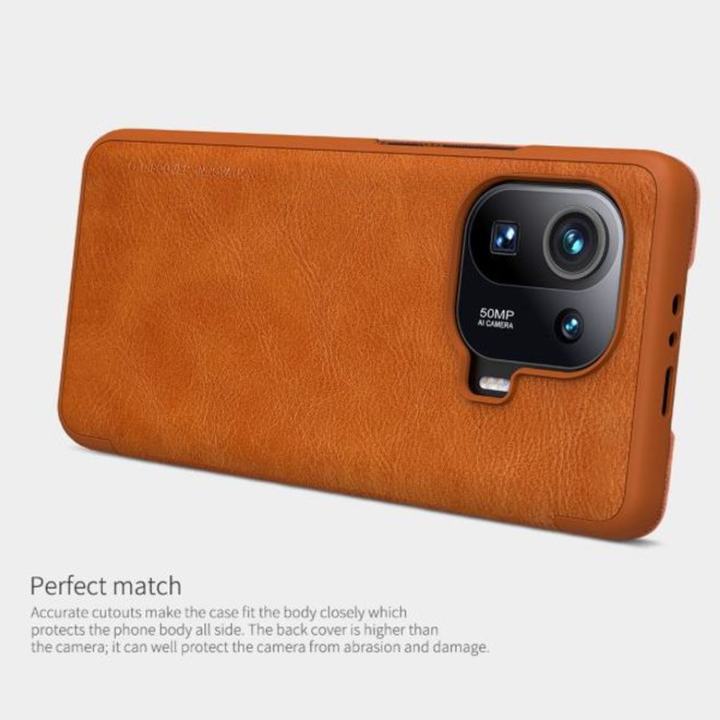 Nillkin - Xiaomi Mi 11 Pro Hülle - Leder Book Case - Qin Series - braun