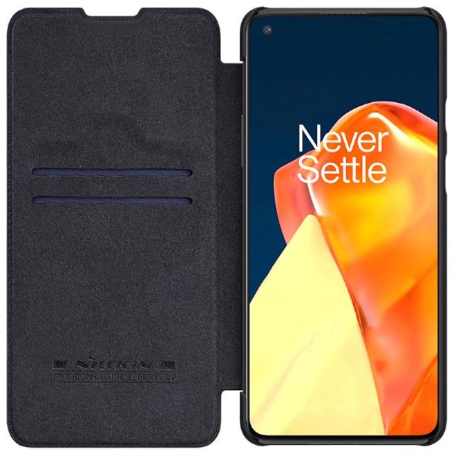 Nillkin - OnePlus 9R Hülle - Leder Book Case - Qin Series - schwarz