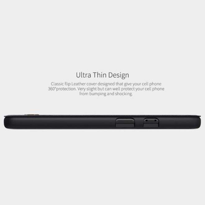 Nillkin - OnePlus 9R Hülle - Leder Book Case - Qin Series - schwarz