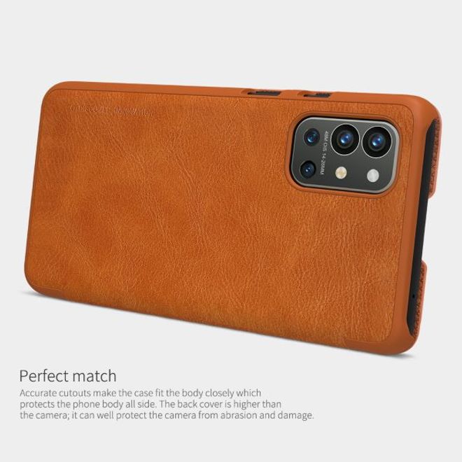 Nillkin - OnePlus 9R Hülle - Leder Book Case - Qin Series - rot