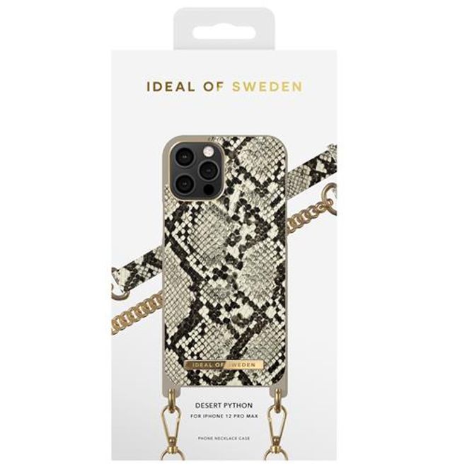 iDeal of Sweden - iPhone 12 Pro Max Hülle - Designer Necklace Case - Desert Python